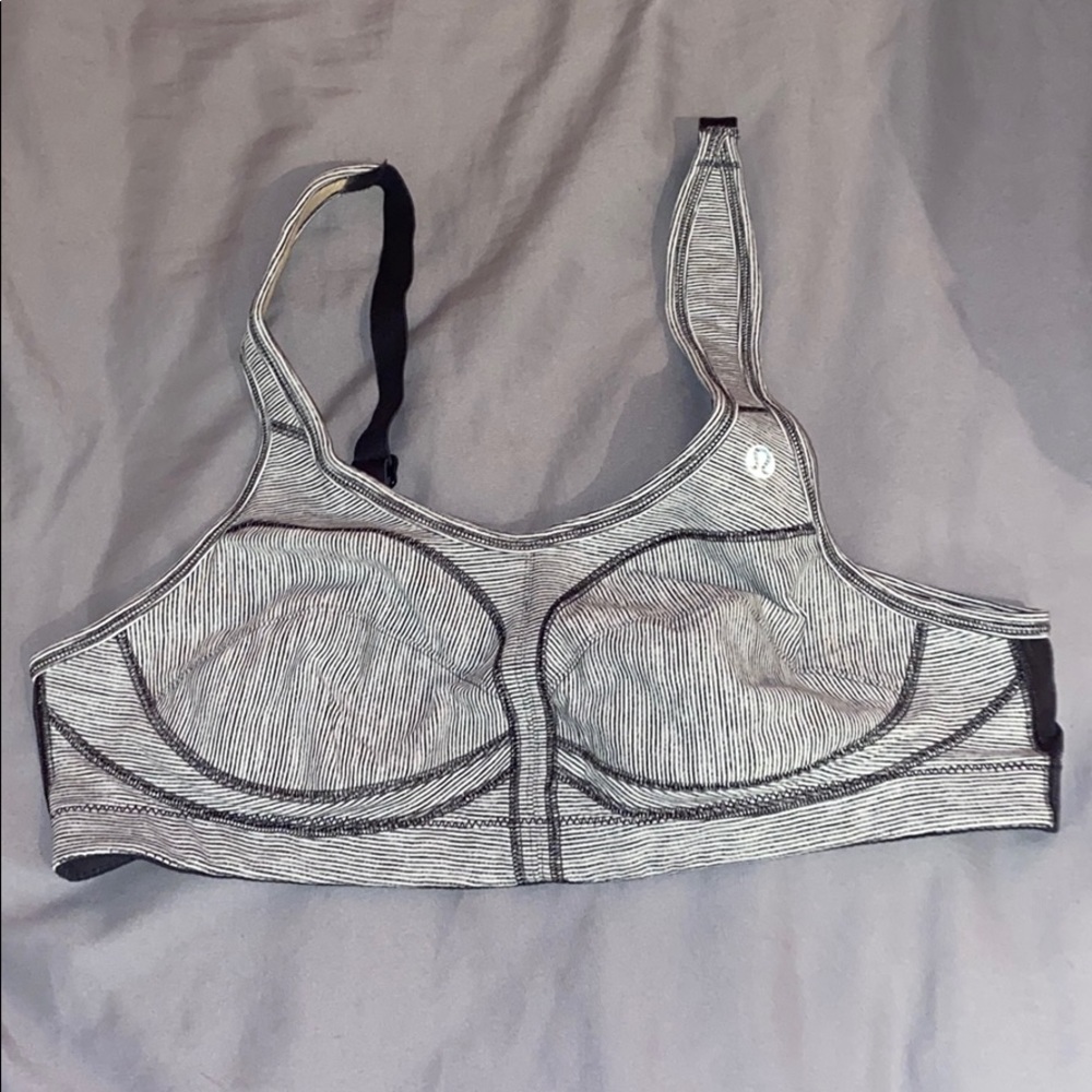 White and black lululemon bra